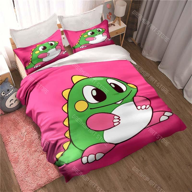 Cartoon Bubble Bobble Bedding Pillowcase Quilt Cover Bedroom Home Comfort Printing Large Bed Bedroom Decoration Children's Gift