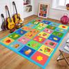 Children's Area Rug for Playroom ABC Alphabet Rug Kids Learning Carpet Washable Play Mat for Children's Bedroom Playroom Mat