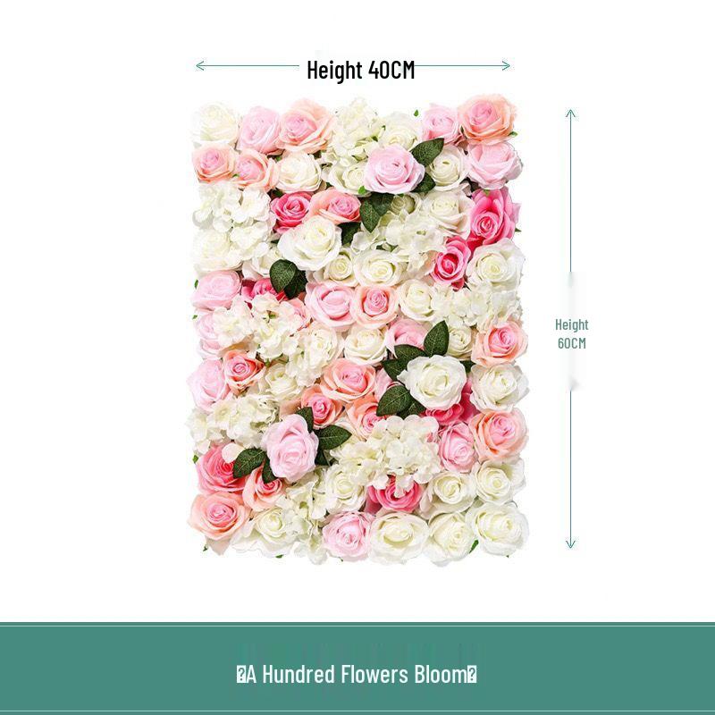 Qixi Festival Rose Flower Wall: Simulated Floral Background for Photography, Indoor Decor, and Wedding Celebrations