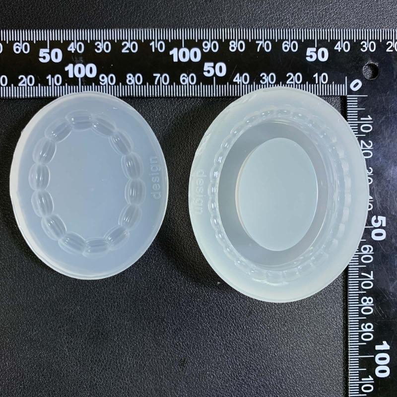 Oval Border Silicone Mold Fondant Mould Cake Decorating Tools Chocolate Gumpaste Mold Sugarcraft for Wedding Birthday