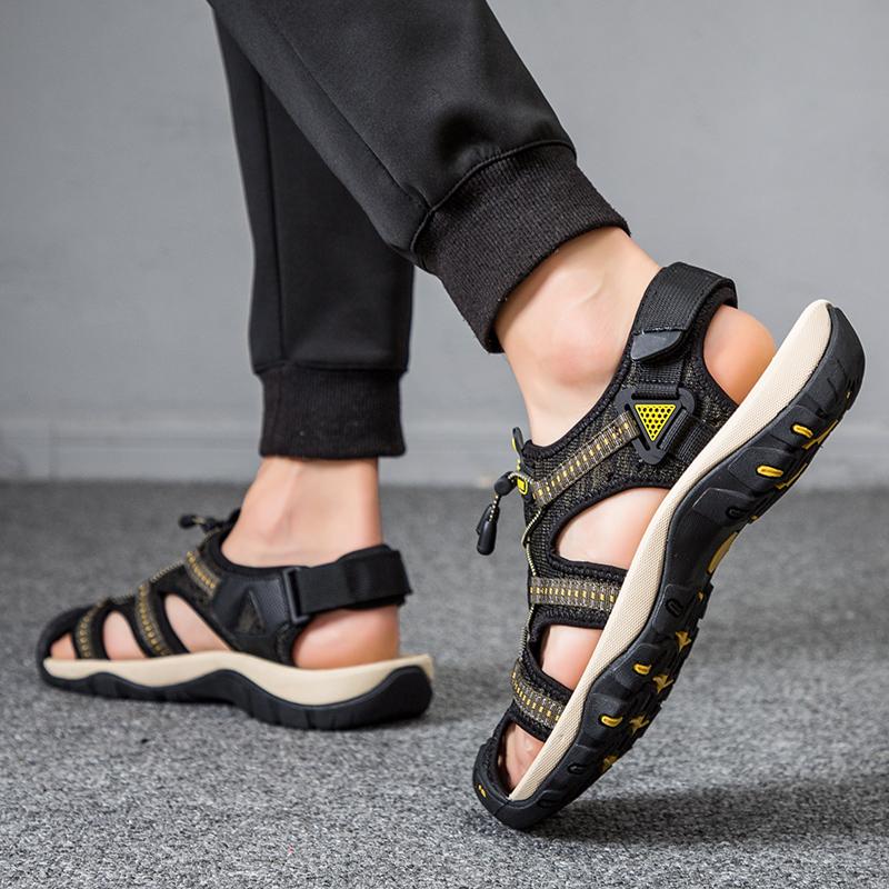 Fashion Men's Breathable Mesh Water Shoes Quick-Dry Sports Sandals Hiking Beach Outdoor Sandals Non-Slip Lightweight Walking Footwear