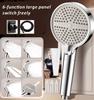 New 1Pcs Big Panel High Pressure Shower Head Adjustable 6 Spray with Filter Large Water Outlet Bathroom Accessories Set