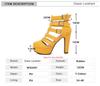 Fashion Summer Sexy Gladiator Women Ankle Boots Sandals Round Toe Hollow Out High Heels Platform Party Ladies Shoes Zipper Sandales Femm