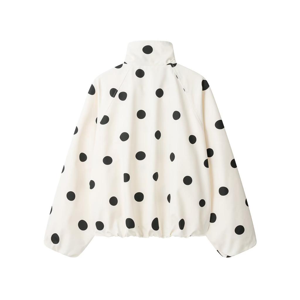 European and American Style, New Women's Clothing, Fashionable Polka Dot Bomber Jacket 8372/236/250