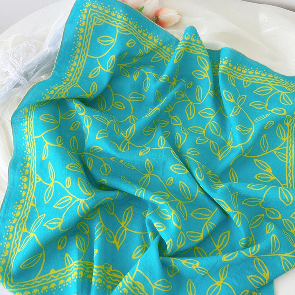DIY Bandana Stirnband Blumendruck Haartuch 55x55cm Kleine Schals Stolen Dünner Sonnenschutz Floral Taschentuch Frisches Kopftuch