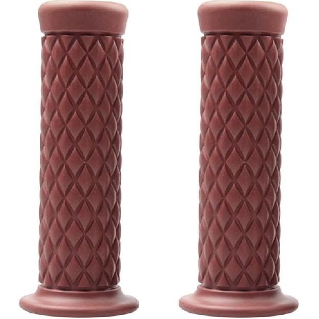 Motorcycle Hand Grips, Non Slip Rubber Bar For 7/8" 22Mm/24Mm Handles, Vintage Motorbike Thruster Grip, Handlebar For Hand Comfort, Universal For