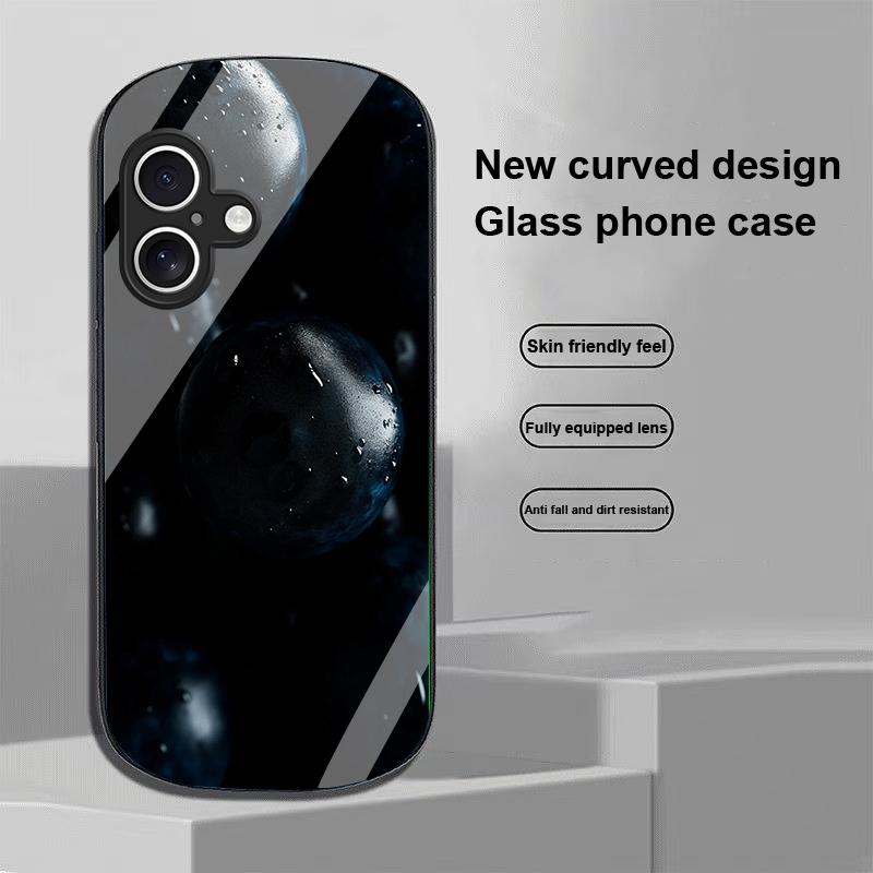 High Mountain Flow Für Apple IPhone 16 11 13 15 14 Pro Max 12 Mini 7 8 Plus XR XS Elliptisch Geformte Gehärtetes Glas Handyhülle