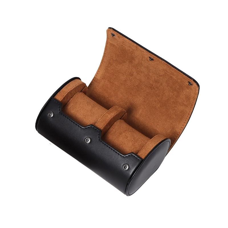 Leather Watch Storage Box Dust-Proof Organizer 1/2/3 Slot Watch Case Portable Watch Roll Travel Cases for Travel Men