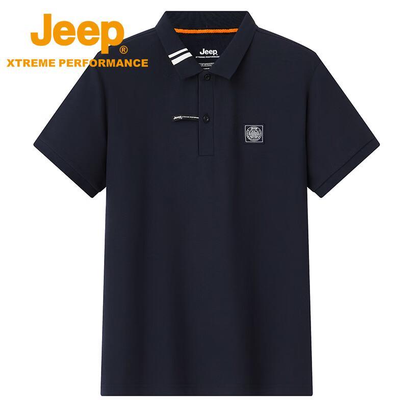 JEEP Men s Outdoor Casual Short-Sleeve Polo Shirt L