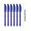12-Pack Erasable Gel Pens, 0.5mm Blue with Refillable Ink, Magic Erasable Gel Pens with Full Barrel Tip, Heat-Erasable