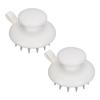 Hair Scalp Massager Long Silicone Bristles Anti Slip Palm Handle Shampoo Brush for Home Salon