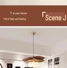 Pre-owned Fengmodou French Retro Rattan Chandelier for Bedroom, Dining Room, or Tea Room