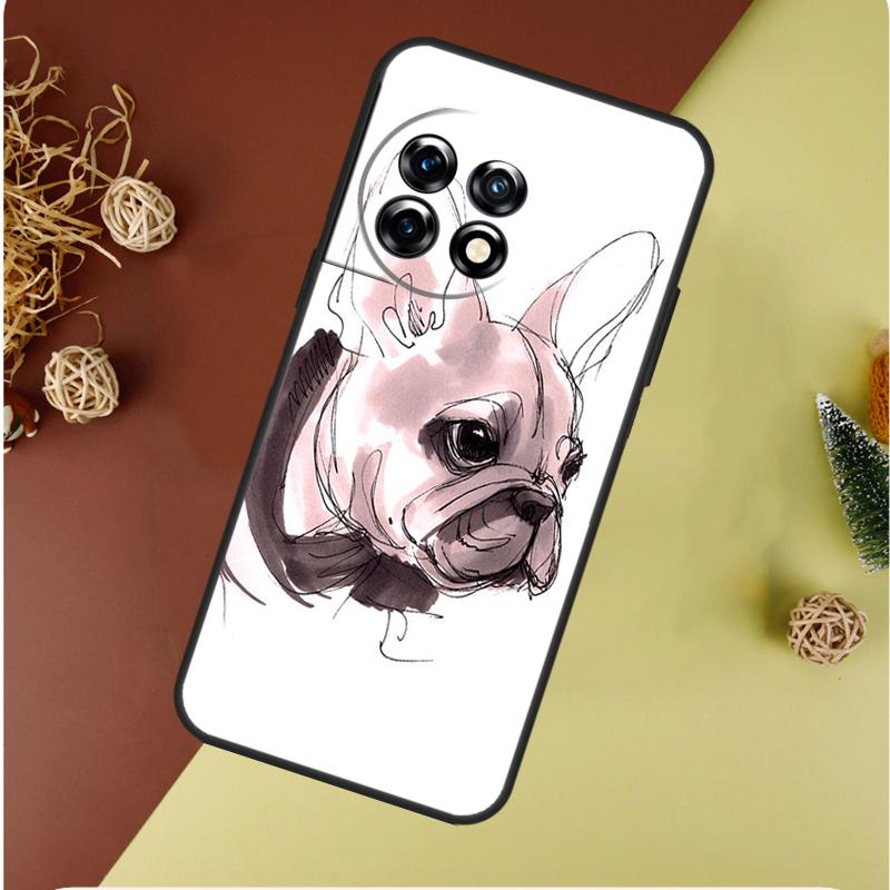 Cute French Bulldog For OnePlus 13 13R 12 12R 11 9 10 Pro 8T 9RT 10T 10R Nord 4 CE 2 3 Lite N20 N30 Phone Case
