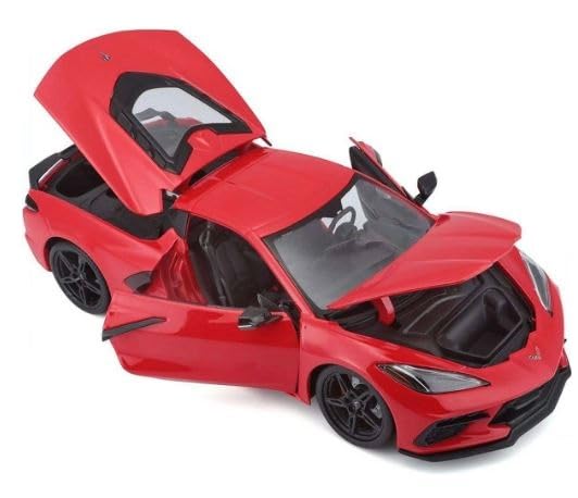 Maisto 2020 Chevrolet Corvette C8 Stingray Red 1/18 Scale Model Special Edition 2020 Chevrolet Corvette C8 Stingray Die Cast Torch Red Diecast Car