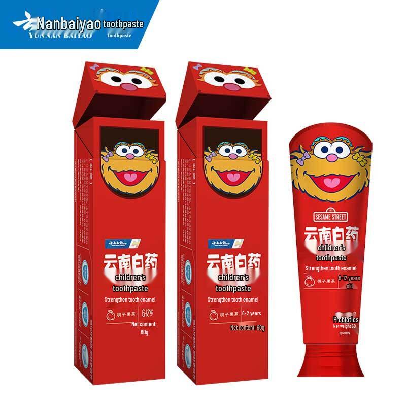 Yunnan Baiyao Probiotic Kids Toothpaste (6-12 Years, Sesame Street Edition)
