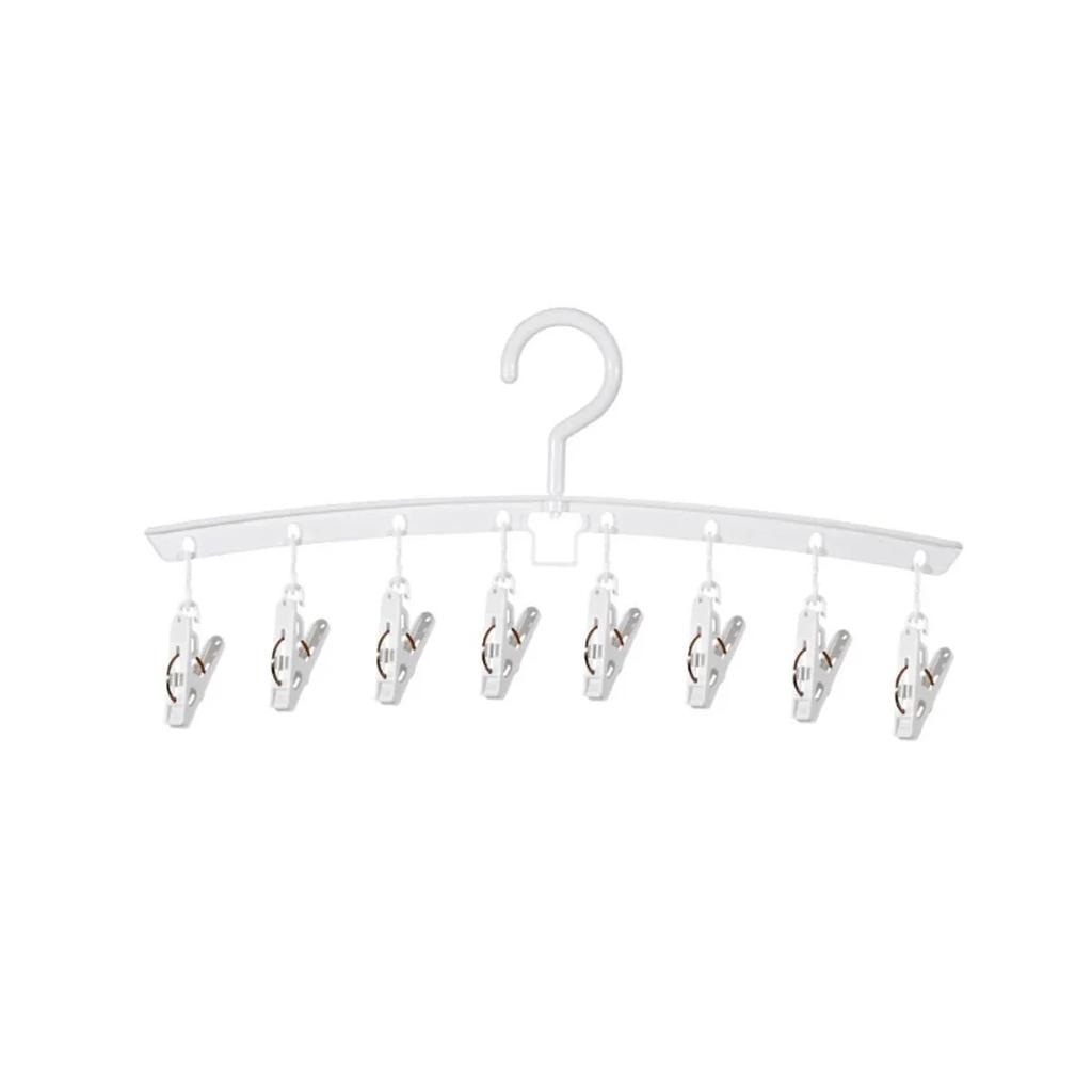 1/2/4pcs-8 clip hangers, hat leggings storage rack, durable sock drying rack, suitable for household storage rack