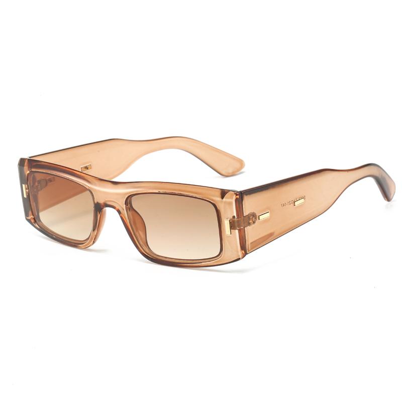 Vintage Square Sunglasses Women Men UV400 Protection Fashion Leopard Orange Punk Wide Legs Sun Glasses Trending