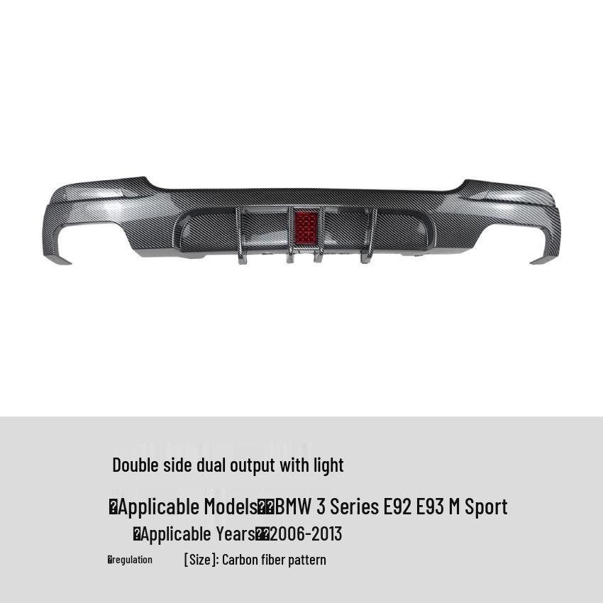 BMW 3 Series Coupe E92 E93 M Sport Rear Bumper Lip Diffuser Modification.