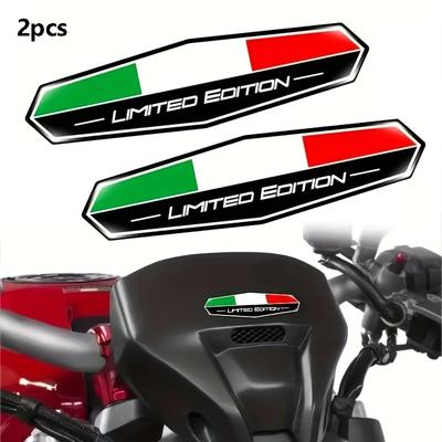 2 vnt. Italijos vėliavos lipdukas 3D emblema, ženklelio puošyba, automobilių priedai italų k., skirti motociklams ir dviračiams