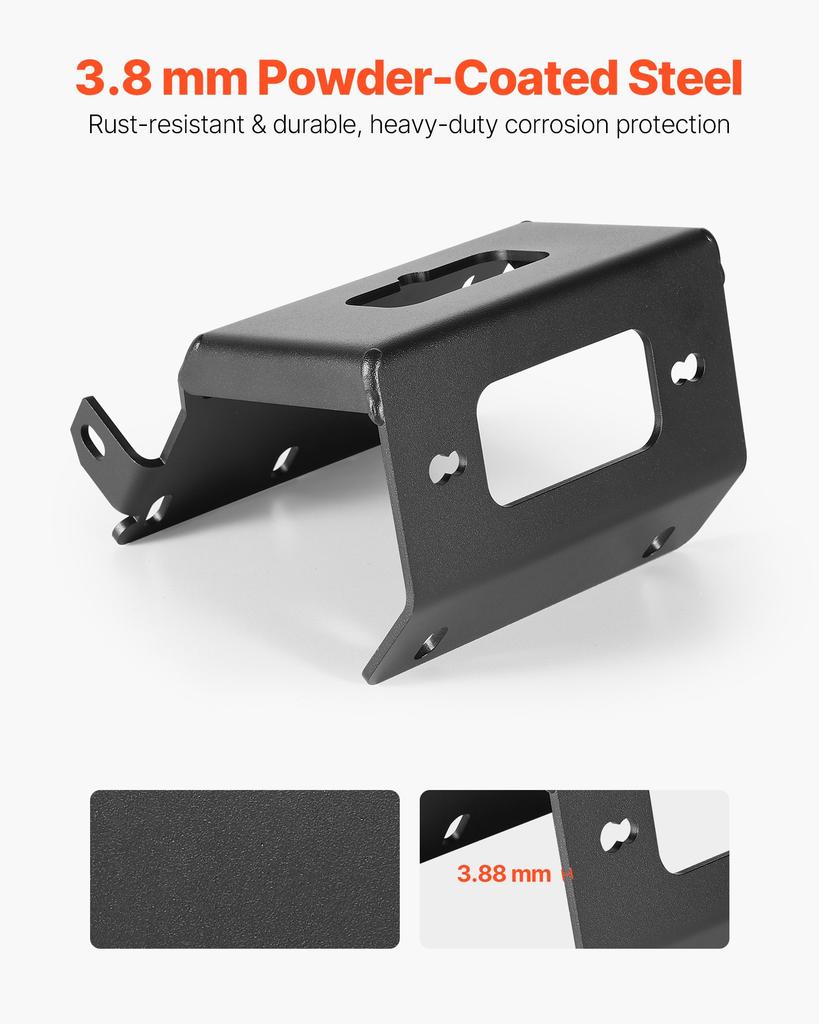 VEVOR Winch Mount, Winch Capacity of 907-1633 Kg, Trailer Hitch Winch Mount for Select Honda Foreman and Rancher Rubicon Models (2014-2021)