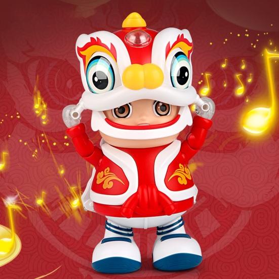Electric Swing Dancing Robot Chinese Style Fun Music Retro Design Light Effect Vivid Dance Toy for Kids
