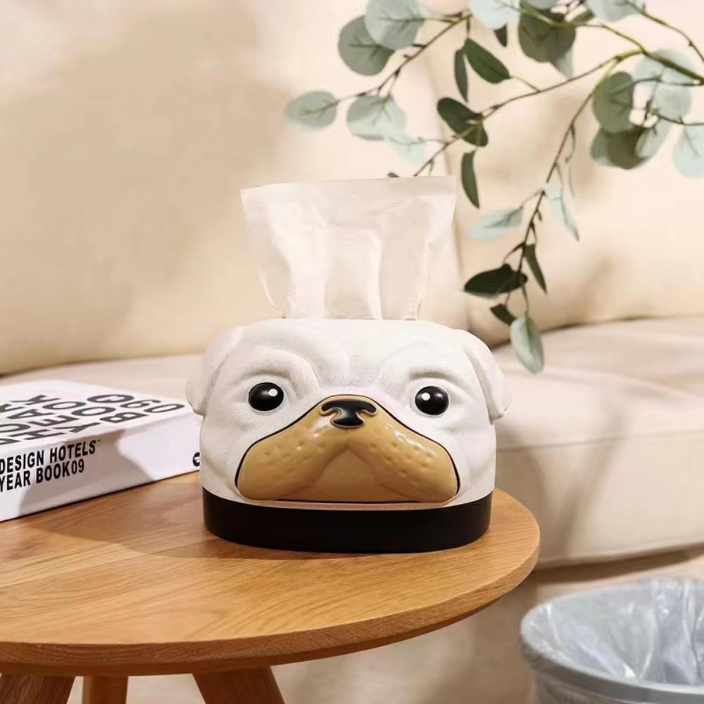 Unique Cartoon Roll Paper Box Fashionable Napkin Storage Box Creative Dog Tissue Box Household