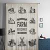 Vintage Farm Buildings Set Sheer Curtains for Living Room Transparent Tulle Window Curtain Bedroom Kitchen Decor Veil Drapes