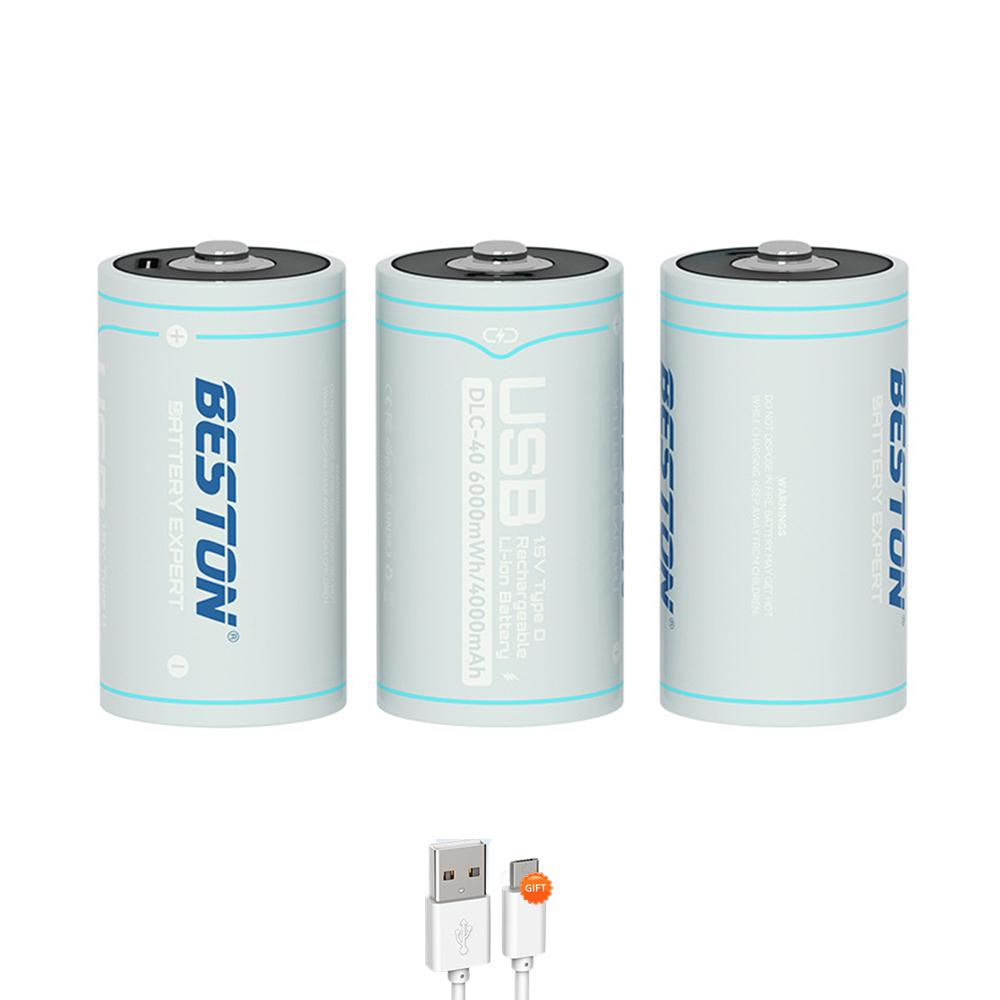 1.5V D Size Battery USB Rechargeable Li-ion Multifunction Batteries D Lipo LR20 Battery for RC Camera Drone Accessories Gas Stove