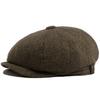 Cappelli Newsboy da Uomo Peaky Autunno Vintage Spina di Pesce Ottagono Cappello Berretti a Righe Casual da Donna Gatsby Cappello Piatto 55-60CM