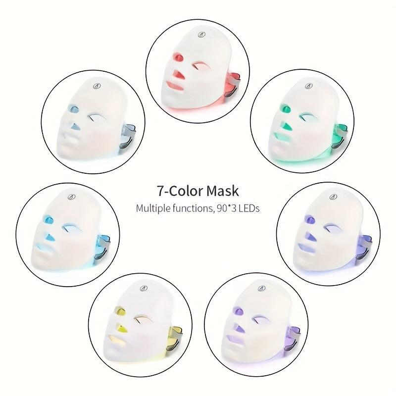 Hot-selling Large Row Lamp Silicone Photon Skin Rejuvenation Beauty Mask Household Infrared LED Anti-wrinkle and Acne Mask Instrument