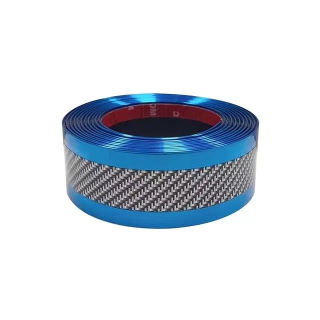 Car Styling Stickers Anti Scratch Door Sill Protector Rubber Strip Carbon Fiber Car Threshold Protection Bumper Film