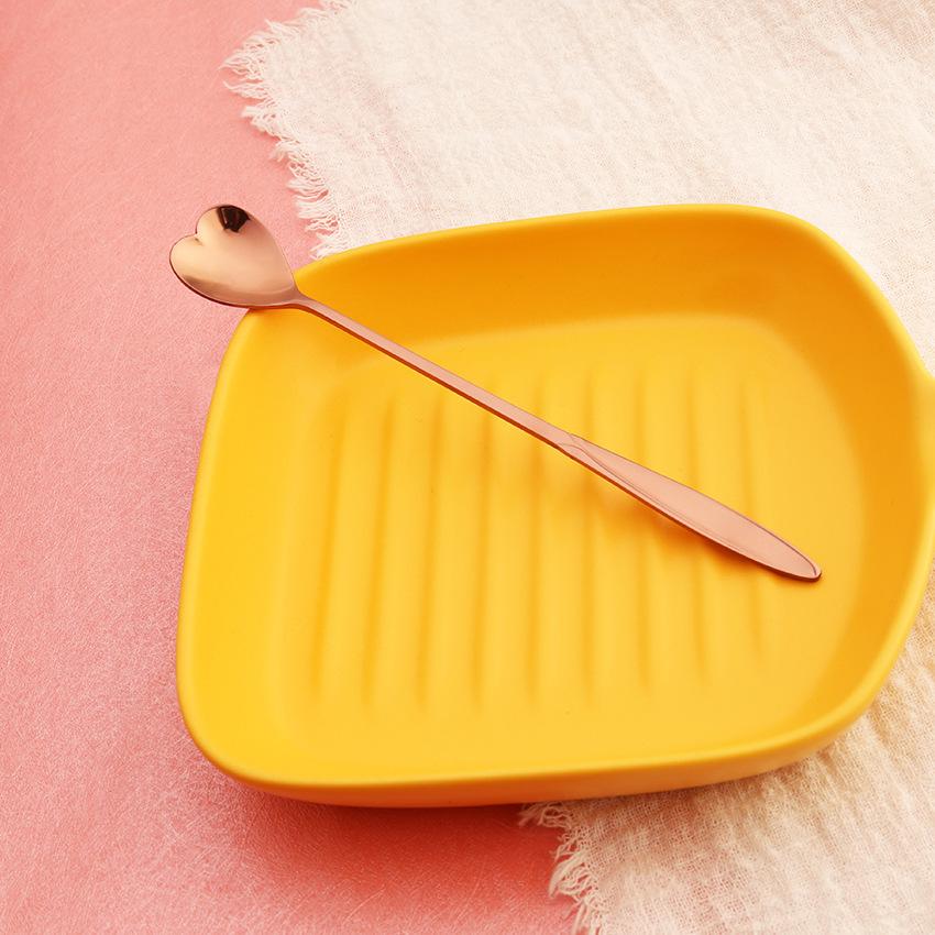 HANYANG Cherry Blossom Spoon Creative Stainless Steel Ice Spoon Long Handle Coffee Mug Stirring Spoon Creative Flower Spoon