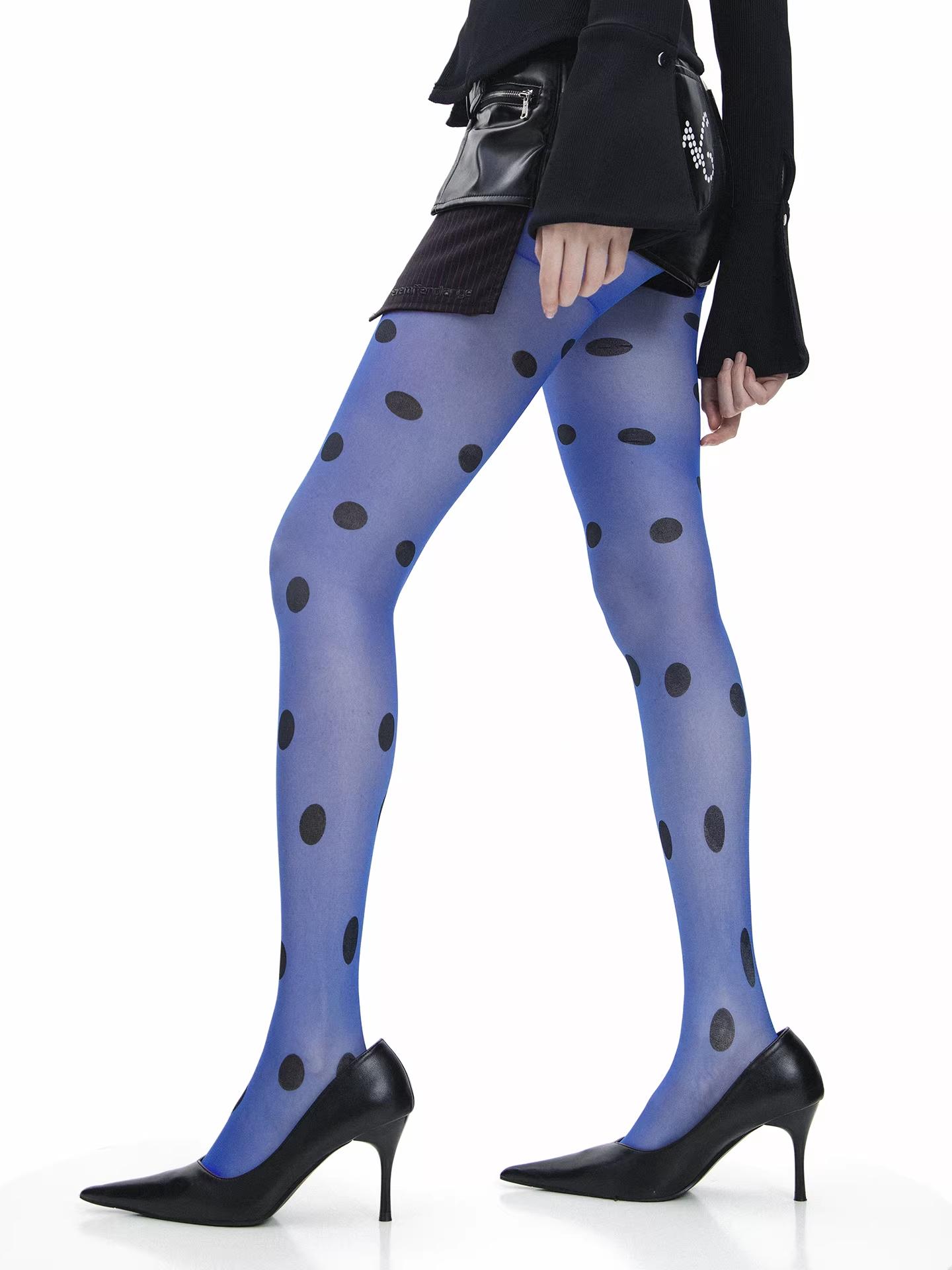 Bas Coloris Bonbon Y2K Doux Cool Tempête du Millénaire Stockings Tendance Rétro Fille Collants Bleus Style Ins Jupe Pantalon Bas One Size