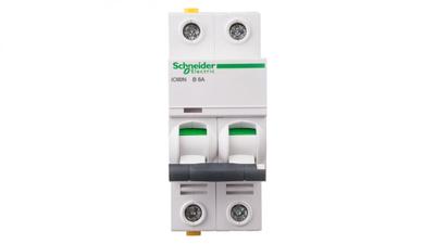 Circuit Breaker 2P B 6A 6kA AC iC60N-B6-2 A9F03206