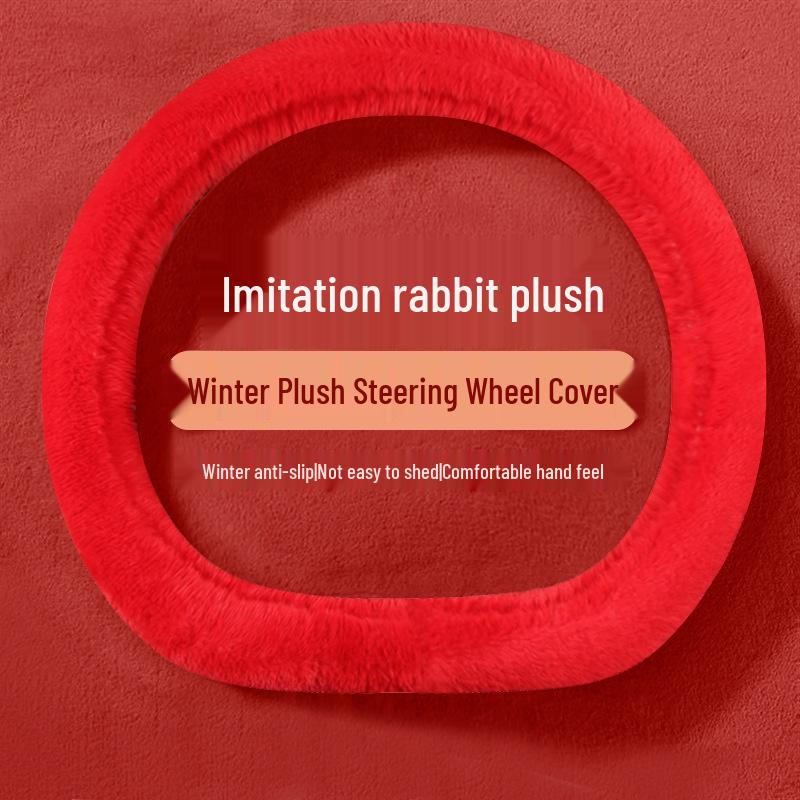 Peppa Pig Plush Steering Wheel Cover - Cute Winter Cartoon Design for Electric Four-Wheel Vehicles