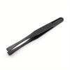 8pcs/set Portable Black Straight Bend Anti-static Plastic Tweezer Heat Resistant Repair Tool