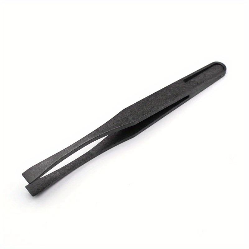 8pcs/set Portable Black Straight Bend Anti-static Plastic Tweezer Heat Resistant Repair Tool