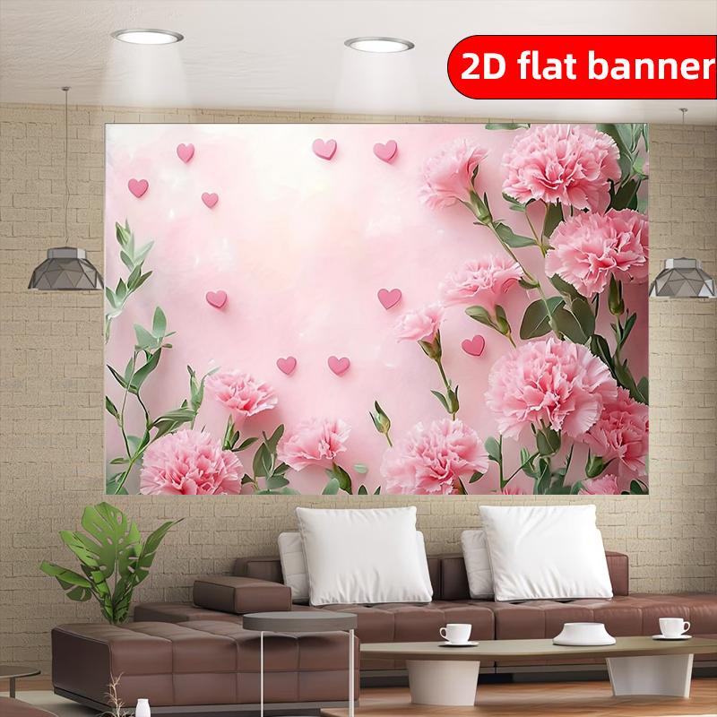 2D flat banner 1pc birthday party decoration background cloth soft fresh theme home decoration photography wall decoration