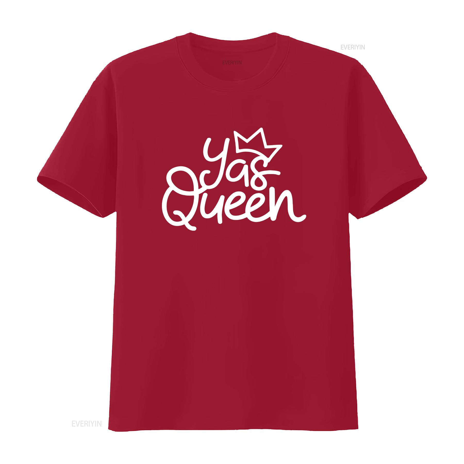 Yas Queen Meme Womens T Shirt Black vintage Washed Casual Stylish Stretched Top For Everyday Wear designer clothes Soft Unisex S