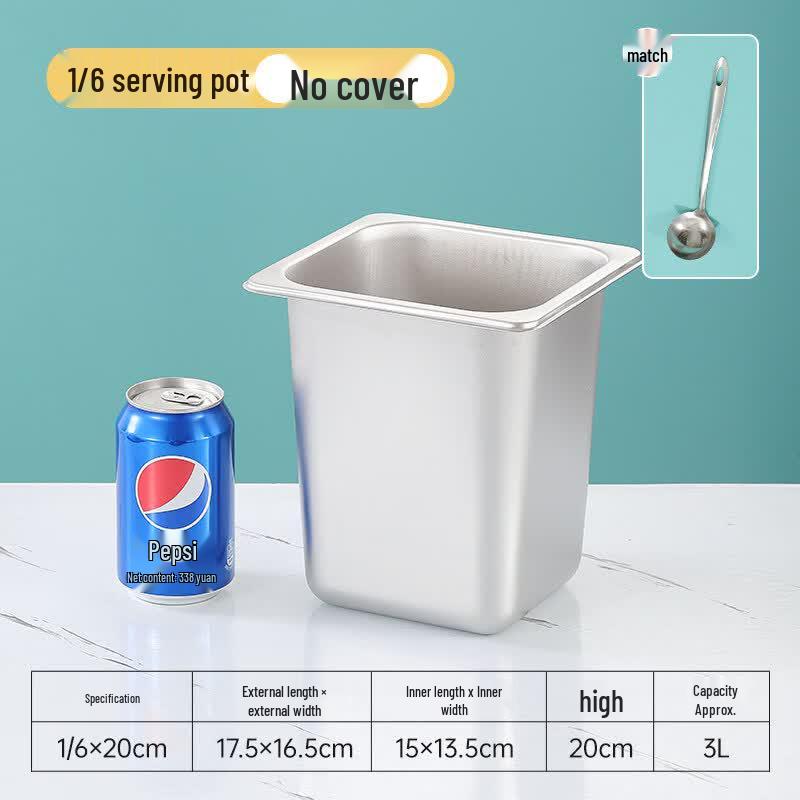 Stainless Steel Fractional Food Pan with Lid