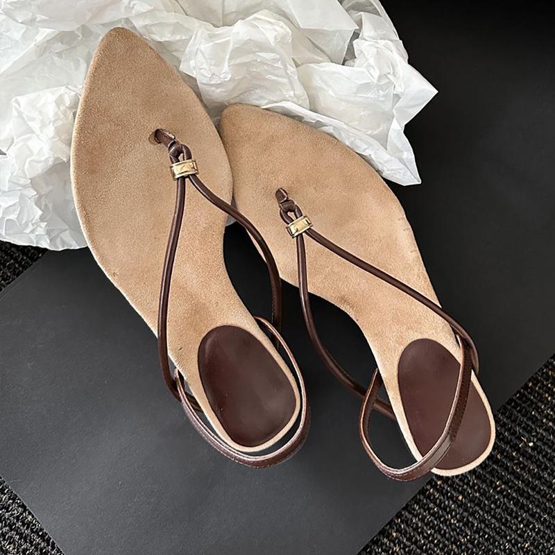 Fashion Pointed Toe Women Sandals Casual Flats Shoes Fashion Clip Toe Shoes Woman Walking Cozy Sandals 2025 Summer Dress Zapatos Female