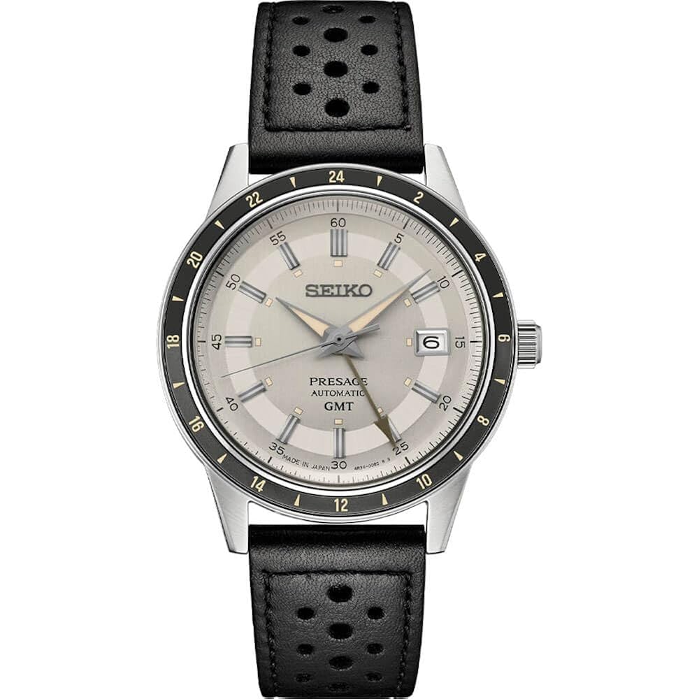 

[Seiko] SEIKO Presage Style60 s GMT Presage Automatic SSK011 Made in Japan Men s Watch Black Leat...