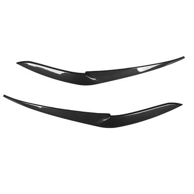1 Par Cejas de Faros Delanteros Superficie Lisa Resistente a los Rayos UV Esquinas Redondeadas Ajuste para X5 G05 X6 G06 Estilo Fibra de Carbono