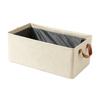 Cationic Fabric Foldable Storage Box with Handles Collapsible Drawer Organizer for Home Closet Shelf and Office Use