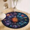 S 12 Constellations Round Rug Nonslip Area Rug Office Chair Mat Carpet For Living Room Bedroom Home Decor