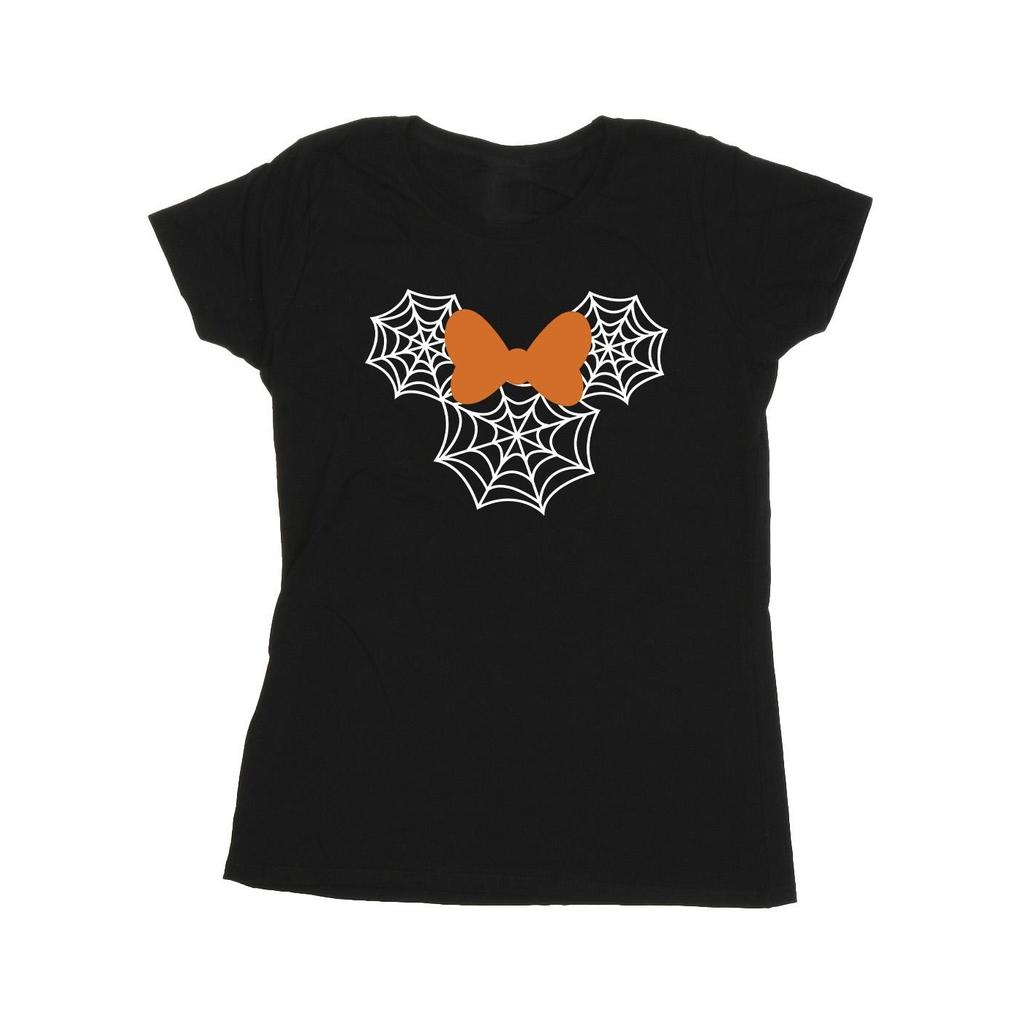 Disney Womens/Ladies Minnie Mouse Spider Web Head Cotton T-Shirt