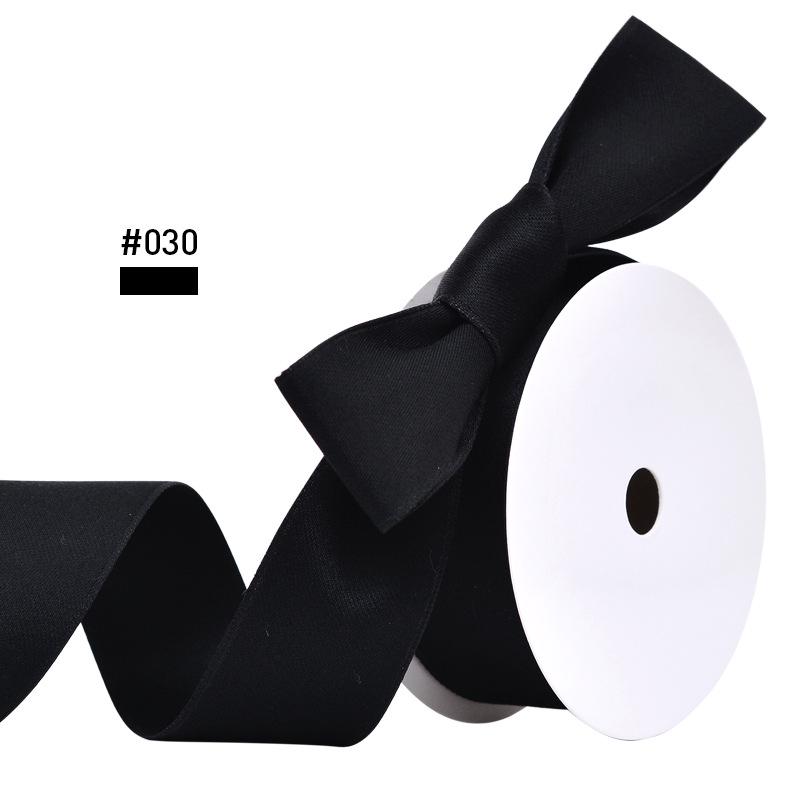 Double-Sided Matte Polyester-Cotton Ribbon, 2.5cm Wide, for Bow and Gift Packaging, Thickened Matte Finish.