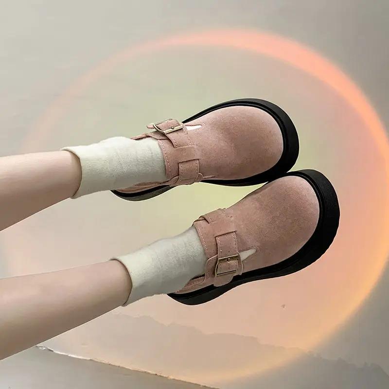 

Fashion Ladies Pumps Women s Shoes Round Toe Platform with Medium Heels Quick Delivery 2025 Trend Genuine Mark Stylish Y2k on Offer 39 40