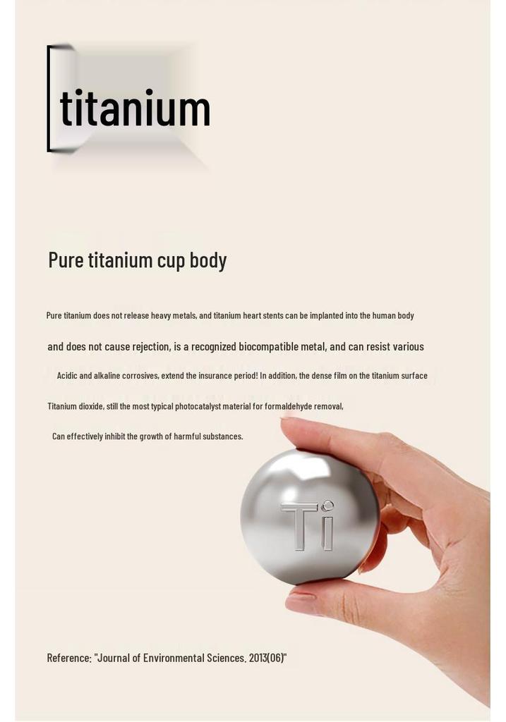 Qingshui® 1500ml Pure Titanium Stewing Teapot with Tea Separator & Temperature Display Vacuum Flask