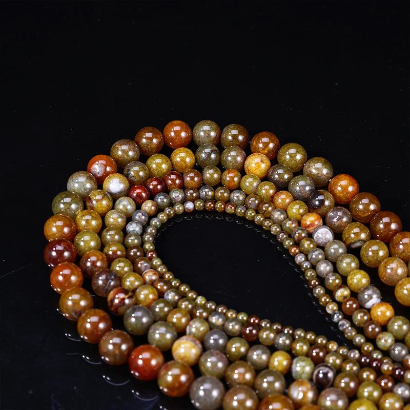 Tea Dragon Agate Round Beads DIY Bracelet Charms 